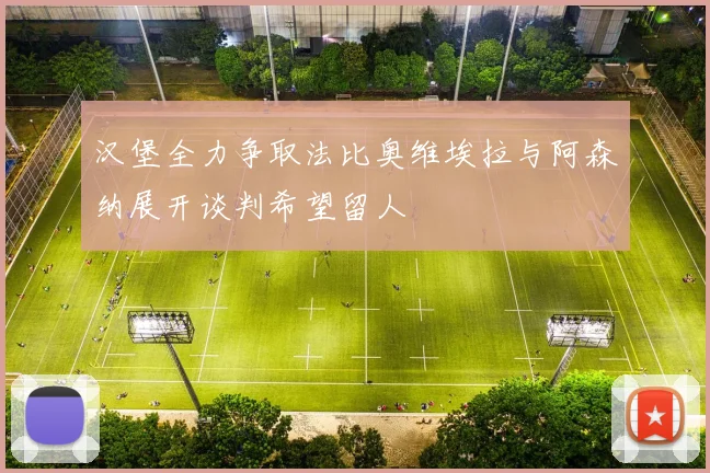 汉堡全力争取法比奥维埃拉与阿森纳展开谈判希望留人